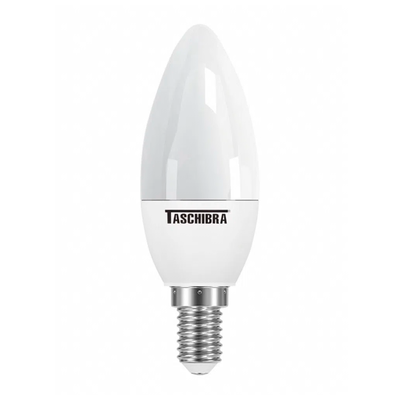 Lâmpada LED Taschibra Vela 3,1W Bivolt Leitosa 6500K Luz Branca
