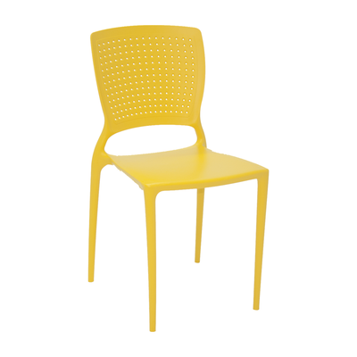 cadeira tramontina safira eco em polipropileno reciclado 92048000 amarela 01