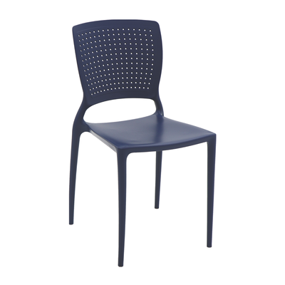 cadeira tramontina safira em polipropileno e fibra de vidro 92048170 azul yale